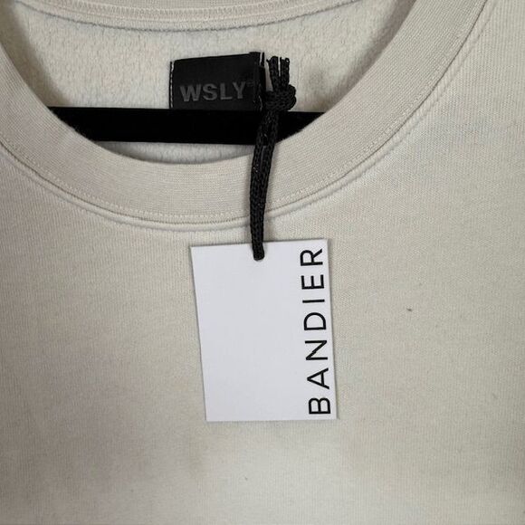 NEW! WSLY x Bandier Ecosoft classic Crewneck Sweatshirt Stone Tie Dye Size 2XL - Picture 4 of 12